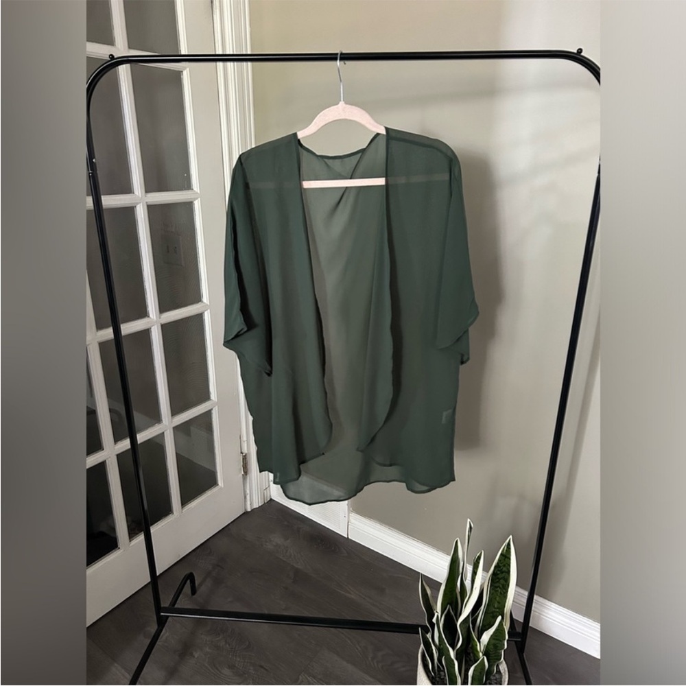 Olive Chiffon Cover Up (L)